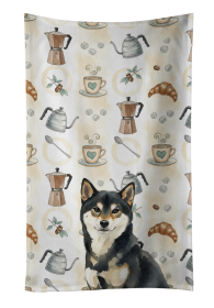 Black and Tan Shiba Inu Coffee Bar Kitchen Towel
