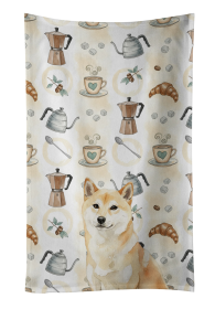 Cream Shiba Inu Coffee Bar Kitchen Towel