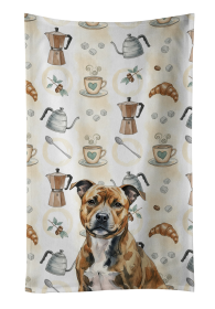 Brindle Staffordshire Bull Terrier Coffee Bar Kitchen Towel