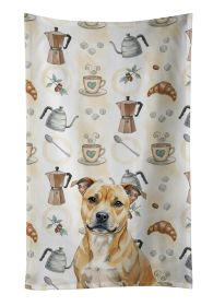 Fawn Staffordshire Bull Terrier Coffee Bar Kitchen Towel