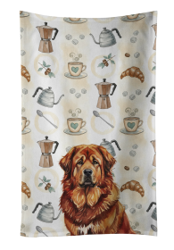 Red Gold Tibetan Mastiff Coffee Bar Kitchen Towel