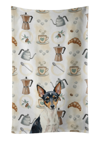 Toy Fox Terrier Coffee Bar Kitchen Towel