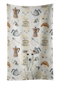 White Whippet Coffee Bar Kitchen Towel
