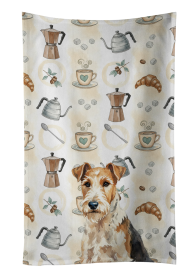 Wire Fox Terrier Coffee Bar Kitchen Towel