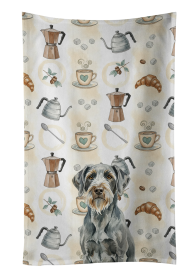 Steel Gray Wirehaired Pointing Griffon Coffee Bar Kitchen Towel