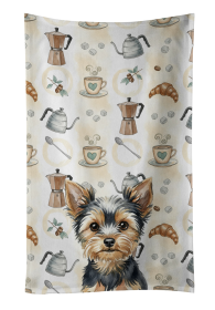 Black and Tan Yorkshire Terrier Coffee Bar Kitchen Towel
