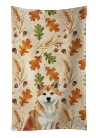 Red Akita Heirloom Fall Kitchen Towel