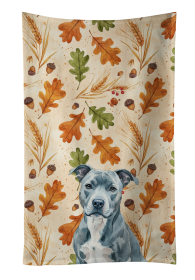 Blue American Staffordshire Terrier Heirloom Fall Kitchen Towel