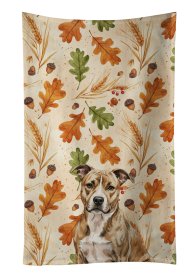 Brindle American Staffordshire Terrier Heirloom Fall Kitchen Towel