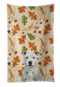 White American Staffordshire Terrier Heirloom Fall Kitchen Towel