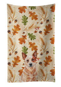 Red Heeler Australian Cattle Dog Heirloom Fall Kitchen Towel