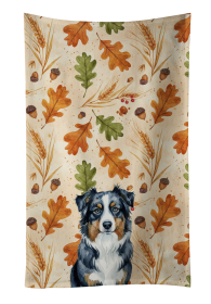Black Australian Shepherd Heirloom Fall Kitchen Towel