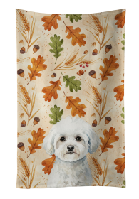 Bichon Frise Heirloom Fall Kitchen Towel