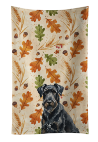 Black Russian Terrier Heirloom Fall Kitchen Towel