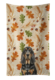 Black and Tan Bloodhound Heirloom Fall Kitchen Towel