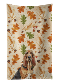 Liver and Tan Bloodhound Heirloom Fall Kitchen Towel