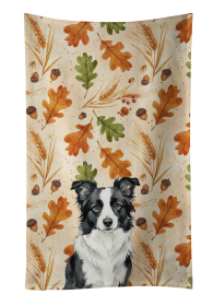 Blue Merle Border Collie Heirloom Fall Kitchen Towel