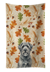 Gray Bouvier des Flandres Heirloom Fall Kitchen Towel