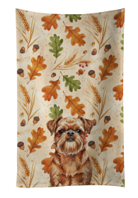 Red Brussels Griffon Heirloom Fall Kitchen Towel
