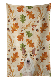 Fawn and White Bull Terrier Heirloom Fall Kitchen Towel