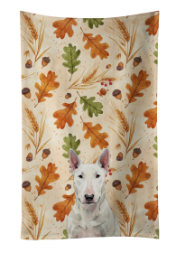 White Bull Terrier Heirloom Fall Kitchen Towel
