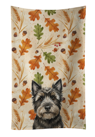 Black Cairn Terrier Heirloom Fall Kitchen Towel
