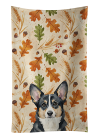 Black and White Cardigan Welsh Corgi Heirloom Fall Kitchen Towel