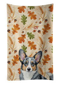 Blue Merle Cardigan Welsh Corgi Heirloom Fall Kitchen Towel