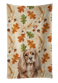 Ruby Cavalier Spaniel Heirloom Fall Kitchen Towel