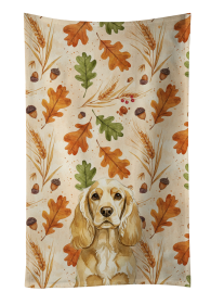 Buff Cocker Spaniel Heirloom Fall Kitchen Towel
