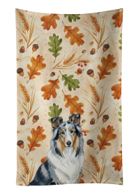 Blue Merle Collie Heirloom Fall Kitchen Towel