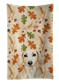 Cream Dachshund Heirloom Fall Kitchen Towel