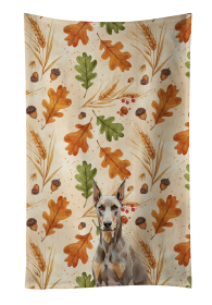Fawn Doberman Pinscher Heirloom Fall Kitchen Towel
