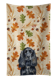 Black English Cocker Spaniel Heirloom Fall Kitchen Towel