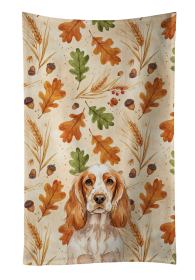 Orange Roan English Cocker Spaniel Heirloom Fall Kitchen Towel