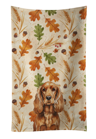 Red English Cocker Spaniel Heirloom Fall Kitchen Towel