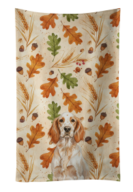 Orange Belton English Setter Heirloom Fall Kitchen Towel