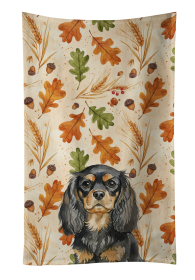 Black and Tan English Toy Spaniel Heirloom Fall Kitchen Towel