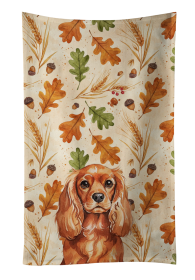 Ruby English Toy Spaniel Heirloom Fall Kitchen Towel