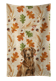 Liver Flat-Coated Retriever Heirloom Fall Kitchen Towel