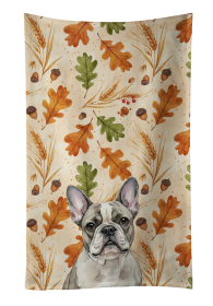 Pied French Bulldog Heirloom Fall Kitchen Towel