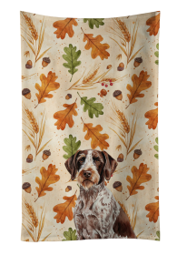 Roan German Wirehaired Pointer Heirloom Fall Kitchen Towel