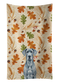 Blue Great Dane Heirloom Fall Kitchen Towel