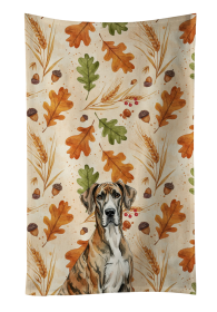 Brindle Great Dane Heirloom Fall Kitchen Towel