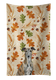 Brindle Greyhound Heirloom Fall Kitchen Towel