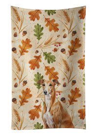 Red Greyhound Heirloom Fall Kitchen Towel