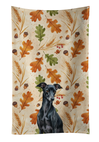 Black Italian Greyhound Heirloom Fall Kitchen Towel