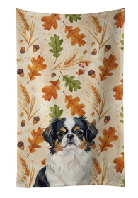 Tricolor Japanese Chin Heirloom Fall Kitchen Towel