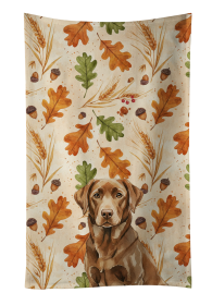 Chocolate Labrador Retriever Heirloom Fall Kitchen Towel