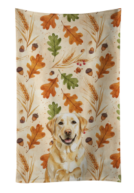 Yellow Labrador Retriever Heirloom Fall Kitchen Towel